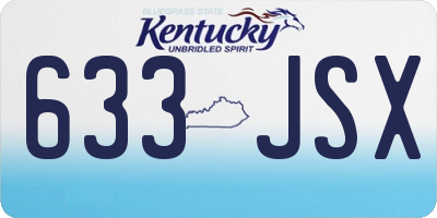 KY license plate 633JSX