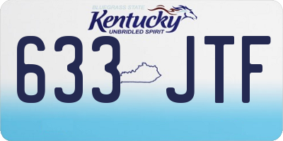 KY license plate 633JTF