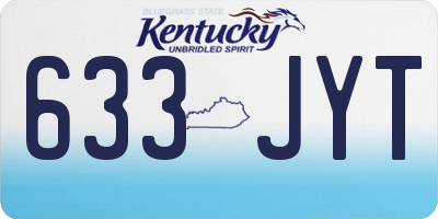 KY license plate 633JYT