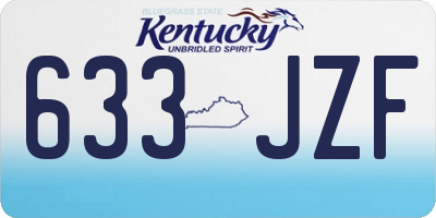 KY license plate 633JZF