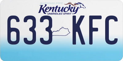KY license plate 633KFC