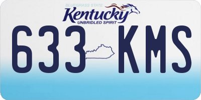 KY license plate 633KMS