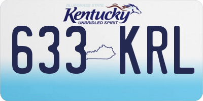 KY license plate 633KRL