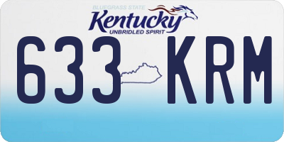 KY license plate 633KRM