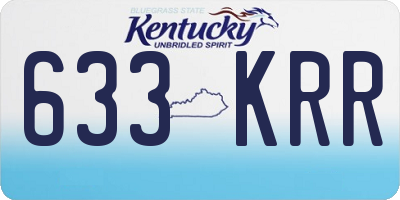 KY license plate 633KRR