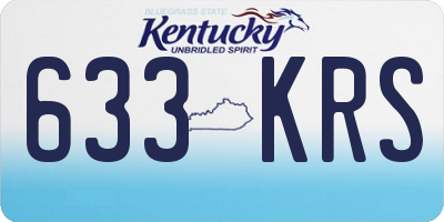 KY license plate 633KRS