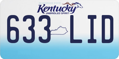 KY license plate 633LID