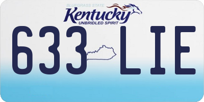 KY license plate 633LIE