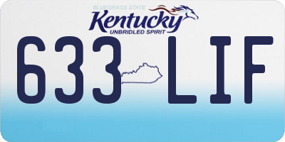 KY license plate 633LIF
