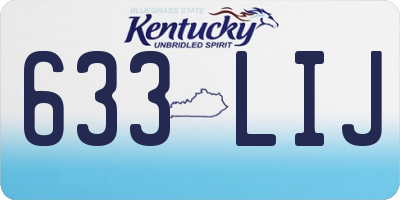 KY license plate 633LIJ