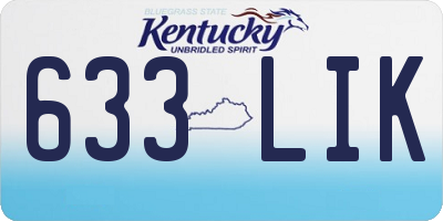 KY license plate 633LIK