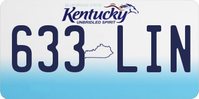 KY license plate 633LIN