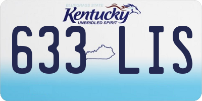 KY license plate 633LIS