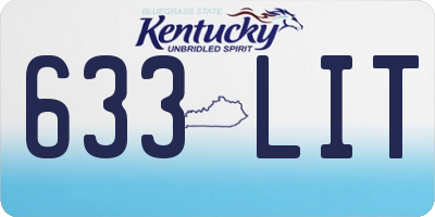KY license plate 633LIT