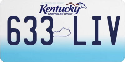 KY license plate 633LIV