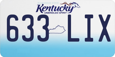 KY license plate 633LIX