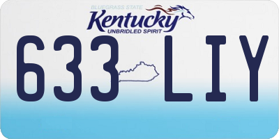 KY license plate 633LIY