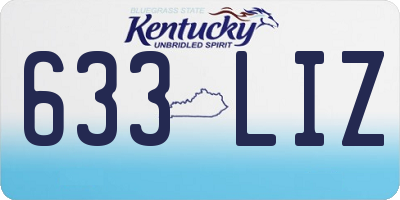 KY license plate 633LIZ