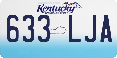 KY license plate 633LJA