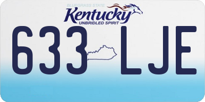 KY license plate 633LJE