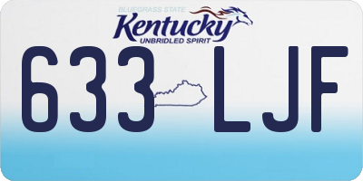 KY license plate 633LJF