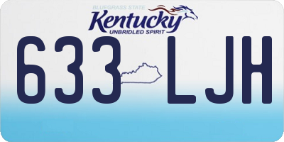 KY license plate 633LJH