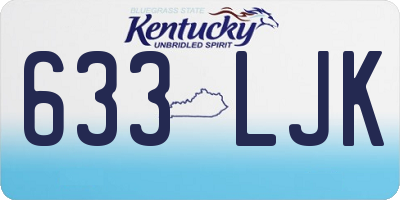 KY license plate 633LJK