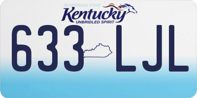 KY license plate 633LJL
