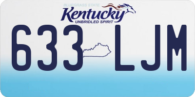 KY license plate 633LJM