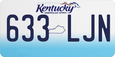 KY license plate 633LJN
