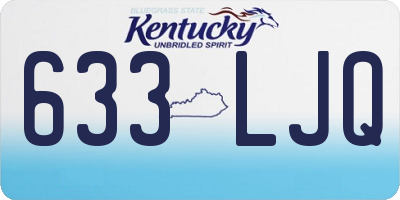 KY license plate 633LJQ