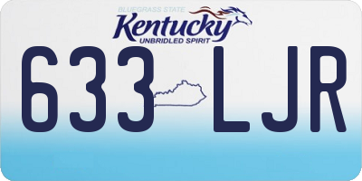 KY license plate 633LJR