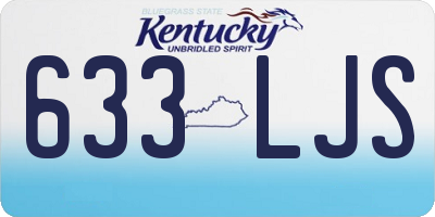 KY license plate 633LJS