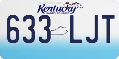 KY license plate 633LJT