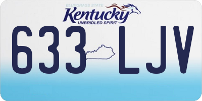 KY license plate 633LJV
