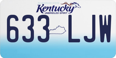 KY license plate 633LJW
