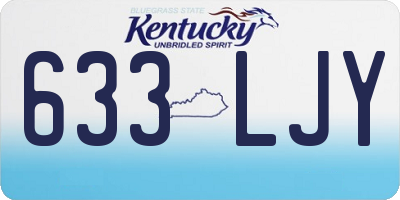 KY license plate 633LJY