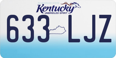KY license plate 633LJZ