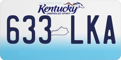 KY license plate 633LKA