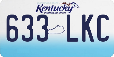 KY license plate 633LKC