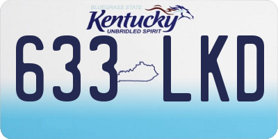 KY license plate 633LKD