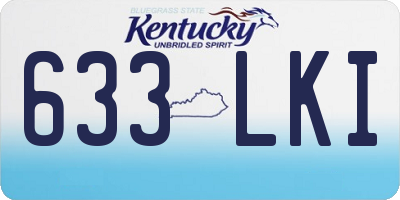 KY license plate 633LKI
