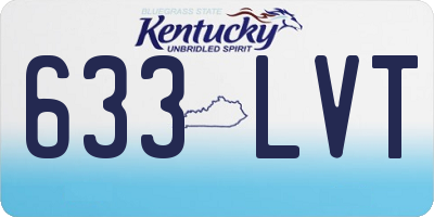 KY license plate 633LVT
