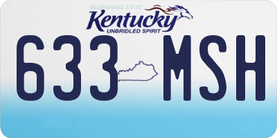 KY license plate 633MSH