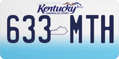 KY license plate 633MTH