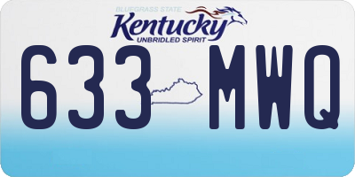 KY license plate 633MWQ