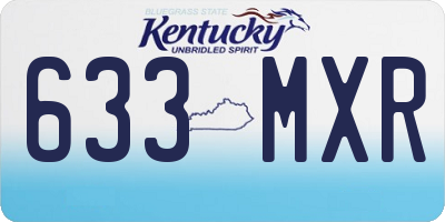 KY license plate 633MXR
