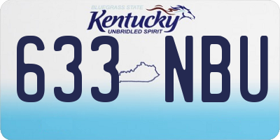 KY license plate 633NBU