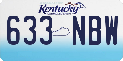 KY license plate 633NBW