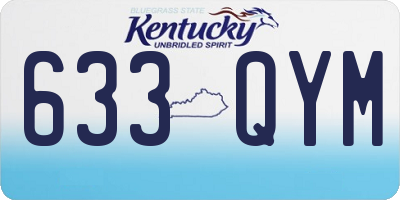 KY license plate 633QYM